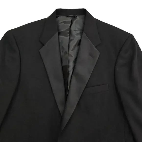 NWT Tuxedo Jacket Mens Size 42 Regular Applause Formal Wear Black Prom Wedding - Picture 3 of 16